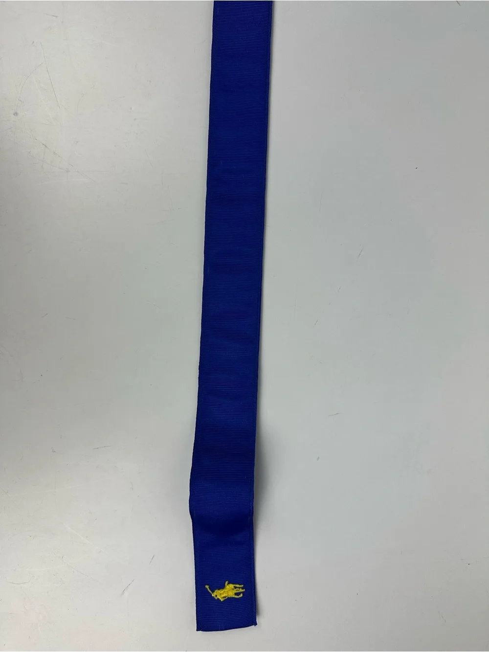 Polo by Ralph Lauren Royal Blue D-Ring Belt with Yellow Logo